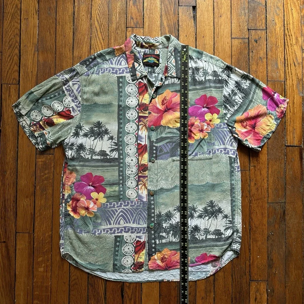 Jams World 30th‎ Anniversary Collectors Edition Hawaiian Shirt Camp Men L Beach - Picture 5 of 9